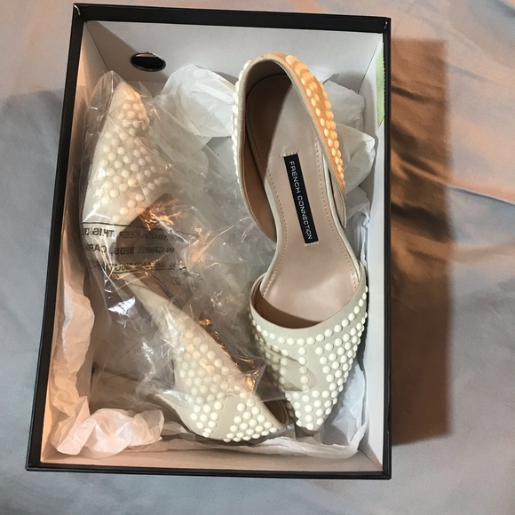 French Connection Shoes - FRENCH CONNECTION Ellis winter white pumps 6.5